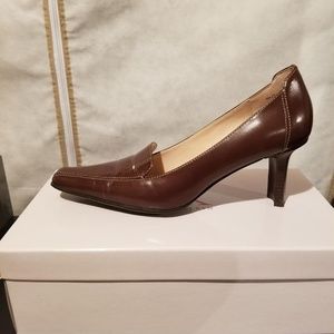 Anne Klein (AKII) Joliet Brown Leather Heels